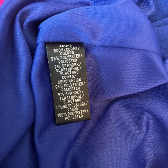 Carmen Marc Valvo Cobalt Blue Evening Formal Gown - Picture 12 of 13